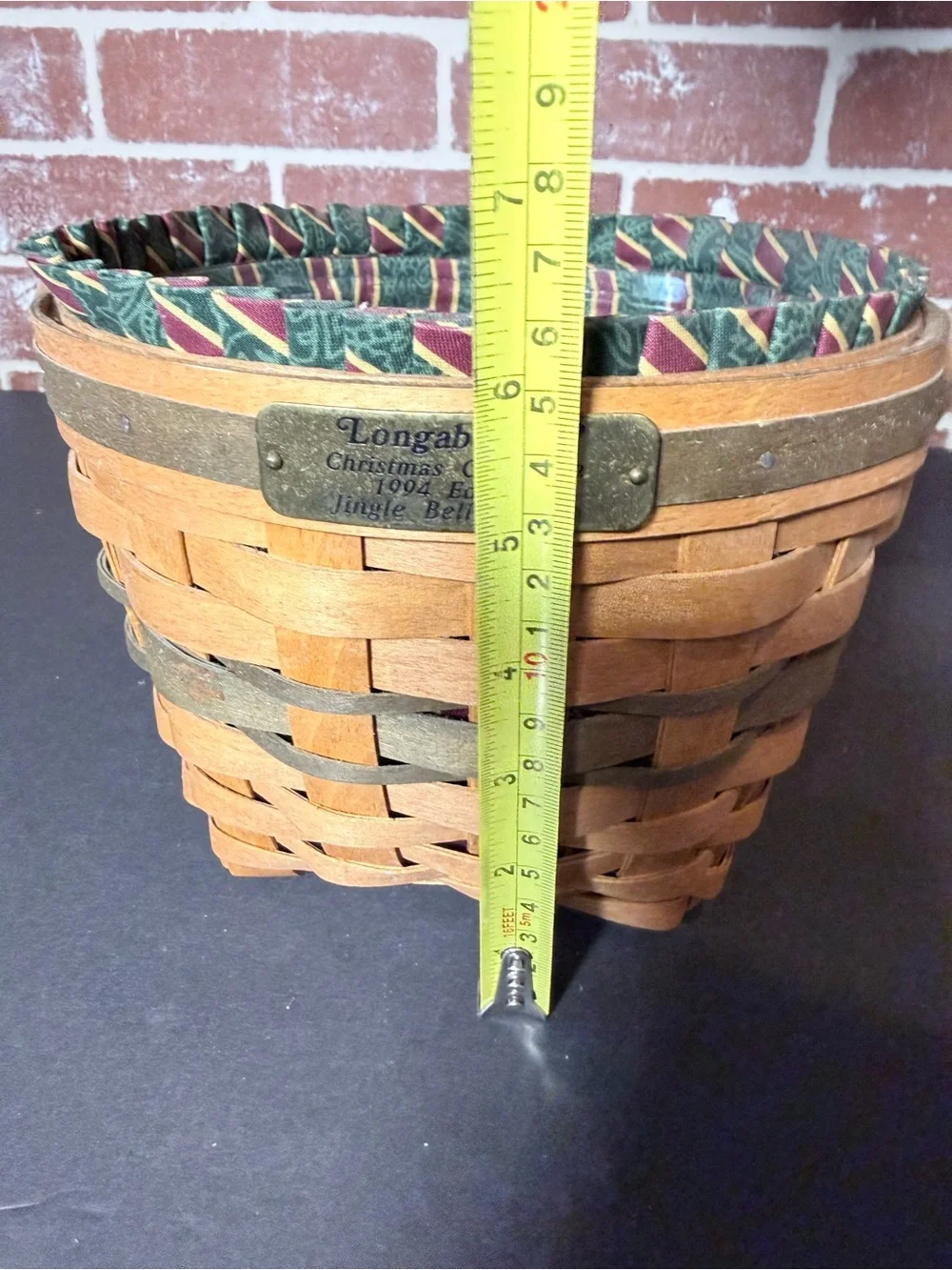 Longaberger Holiday Cheer Basket 1996- with Green Accent Christmas Collection